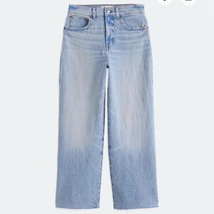 EUC Madewell Perfect Vintage Wide Leg Raw Hem Crop Jean